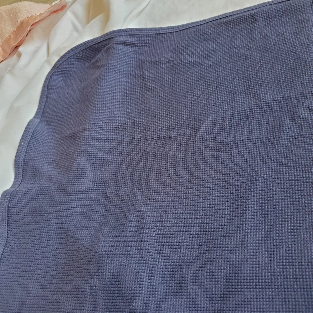 Burt's Bees Baby Infant‎ Navy Blue Burts Bees Receiving Blanket Waffle Knit